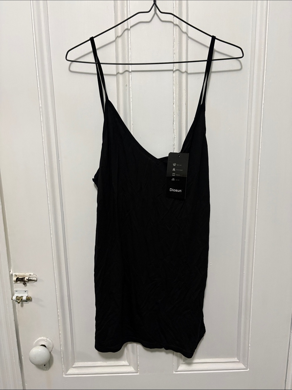 Black Spaghetti Strap Mini Dress